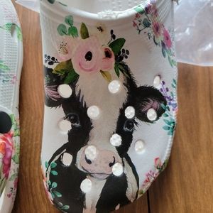 Croc size 9 cow design